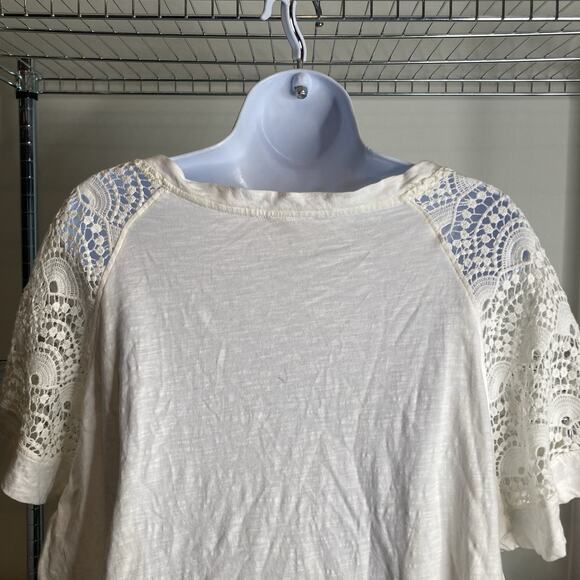 Philosophy Women’s Lace Sleeves Top Size 2X Soft‎ Indian Cotton Boho Artsy Flowy - Picture 10 of 11